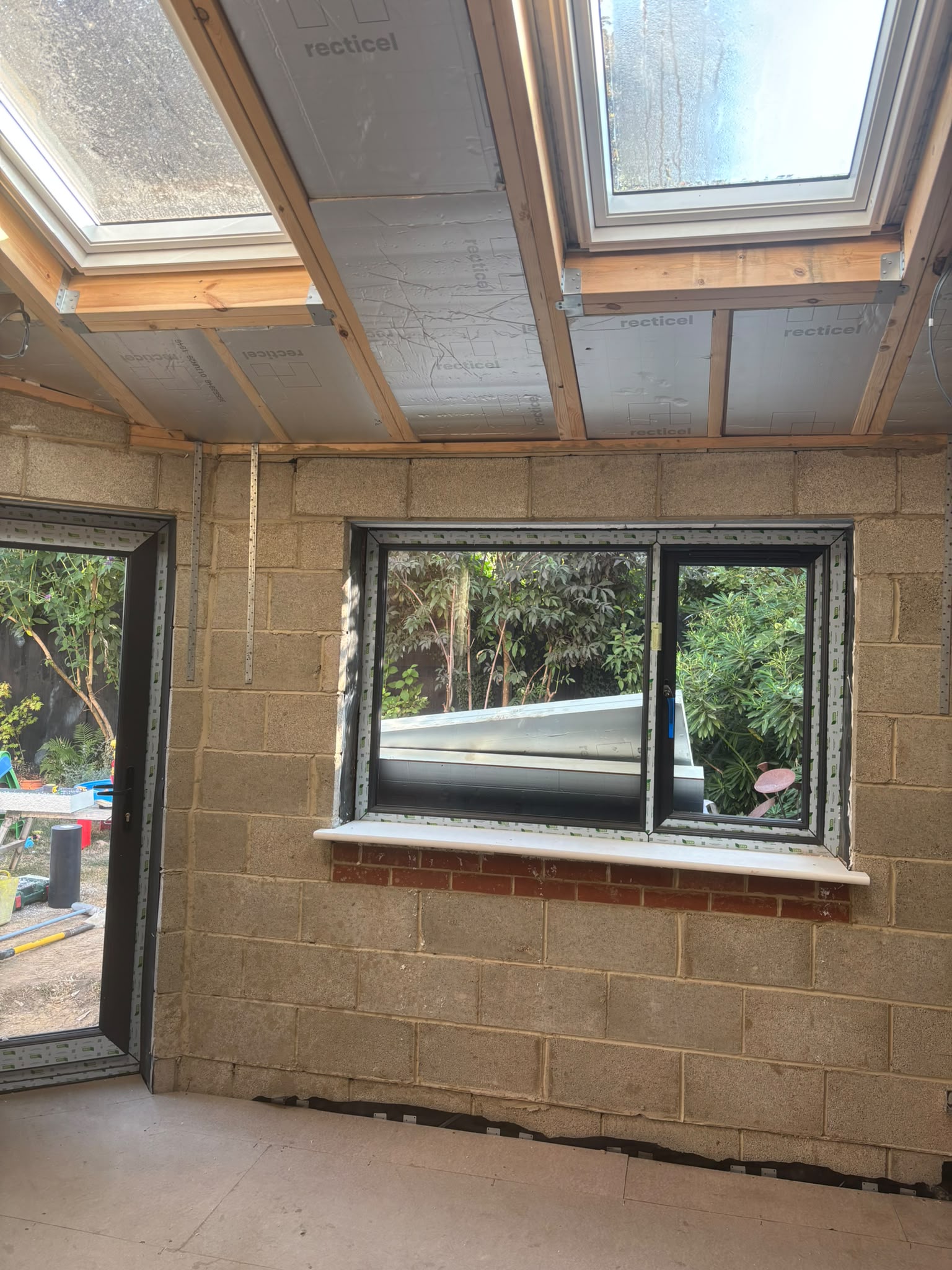 Angled extension build 